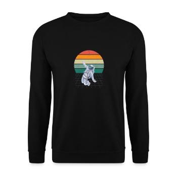 Männer Shirt Frauen Shirt Tshirt Astronaut - Unisex Pullover - Schwarz - Vorne - Alina (178cm) & Michal (187cm)