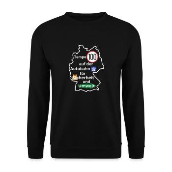 Deutschland 100 - Unisex Pullover - Schwarz - Vorne - Alina (178cm) & Michal (187cm)