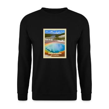 Yellowstone National Park - Unisex Sweatshirt - black - Front - Alina (178cm) & Michal (187cm)
