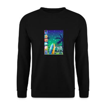 Chemise Vintage « Bus » Summertime Love #11 - Sweat-shirt Unisexe - noir - Devant - Alina (178cm) & Michal (187cm)