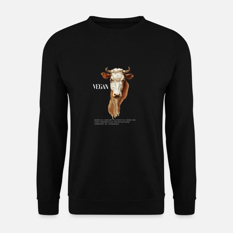 Vegan Kuh - Unisex Pullover - Schwarz