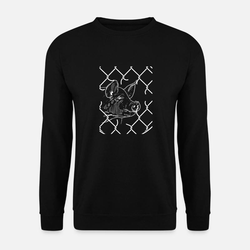 Animal Liberation, Gitter, Schwein - Unisex Pullover - Schwarz