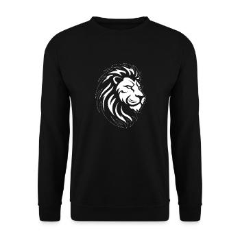 Prédateur à tête de lion - Sweat-shirt Unisexe - noir - Devant - Alina (178cm) & Michal (187cm)