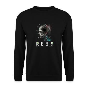 RESPEKT, UMARMUNG, EMPATHIE, WIEDERHERSTELLUNG - Psychische Gesundheit - Unisex Pullover - Schwarz - Vorne - Alina (178cm) & Michal (187cm)