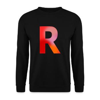 LETTER R - Unisex Sweatshirt - black - Front - Alina (178cm) & Michal (187cm)