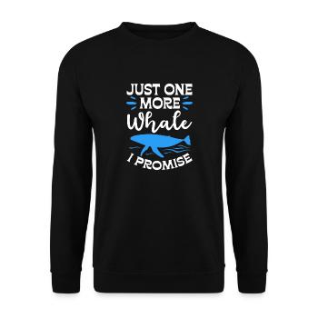 Juste une baleine de plus, je vous le promets - Sweat-shirt Unisexe - noir - Devant - Alina (178cm) & Michal (187cm)