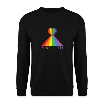 Valued - Unisex Sweatshirt - black - Front - Alina (178cm) & Michal (187cm)