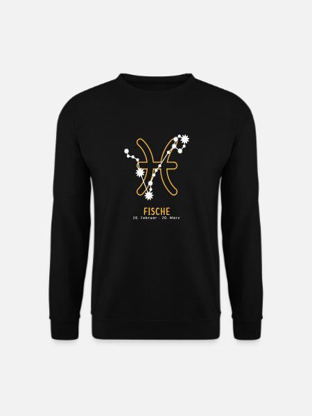 Sternzeichen Illustration Fische - Unisex Pullover - Schwarz