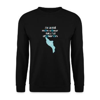 Jai laissé mon cœur à l'île d'Oléron 1 - Sweat-shirt Unisexe - noir - Devant - Alina (178cm) & Michal (187cm)