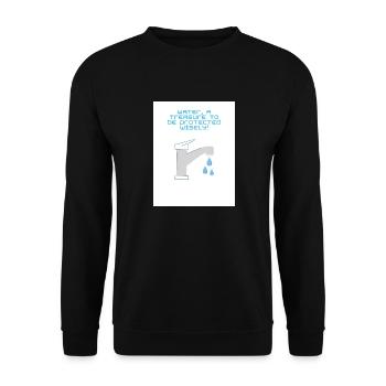 Water a treasure - Unisex Sweatshirt - black - Front - Alina (178cm) & Michal (187cm)