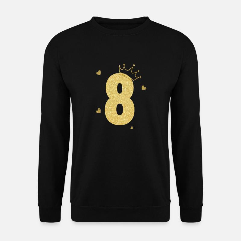 8th anniversary golden crown - Unisex Sweatshirt - black