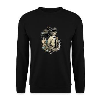 Hervé werewolf - Unisex Sweatshirt - black - Front - Alina (178cm) & Michal (187cm)