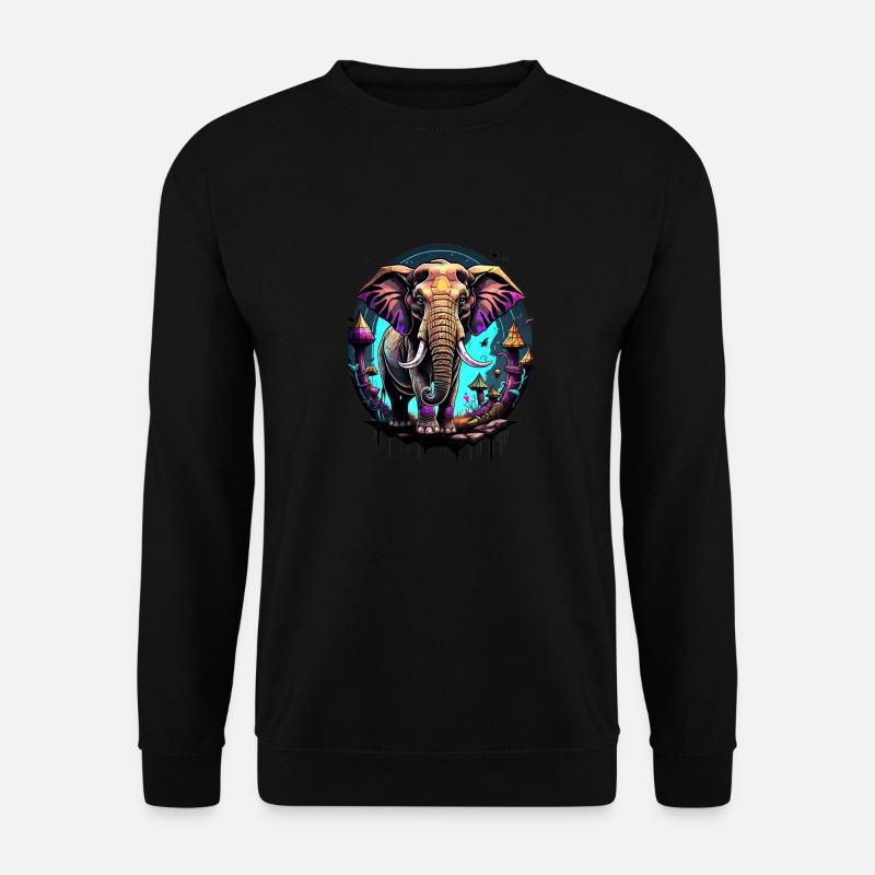 Graffiti Elefant - Unisex Pullover - Schwarz