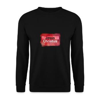 Jesus Christ blood - Unisex Sweatshirt - black - Front - Alina (178cm) & Michal (187cm)