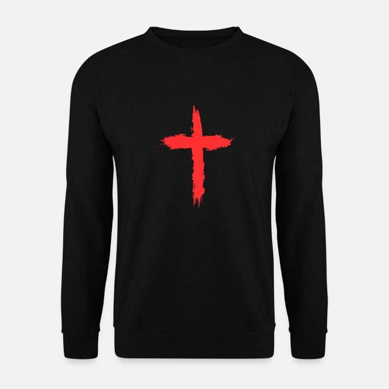 kreuz red - Unisex Pullover - Schwarz