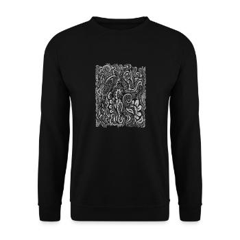 Pattern Psychedelic Art - Unisex Sweatshirt - black - Front - Alina (178cm) & Michal (187cm)