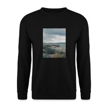 ocean - Unisex Sweatshirt - black - Front - Alina (178cm) & Michal (187cm)