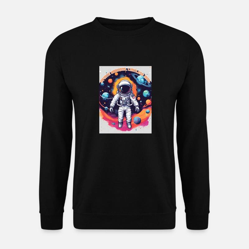 Astronaut- Infinite Horizons,limitless mind - Unisex Pullover - Schwarz