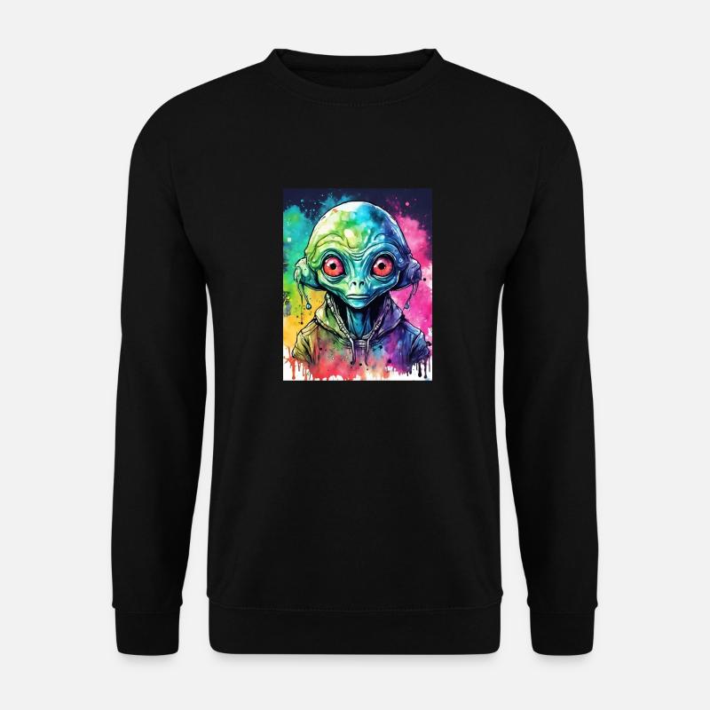 Alien Design - Unisex Pullover - Schwarz