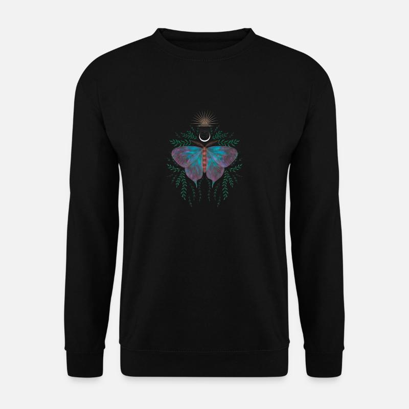 Allsehende Schmetterling - Unisex Pullover - Schwarz
