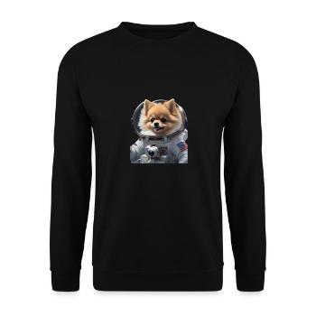 Galaxis Pomeranian - Unisex Pullover - Schwarz - Vorne - Alina (178cm) & Michal (187cm)