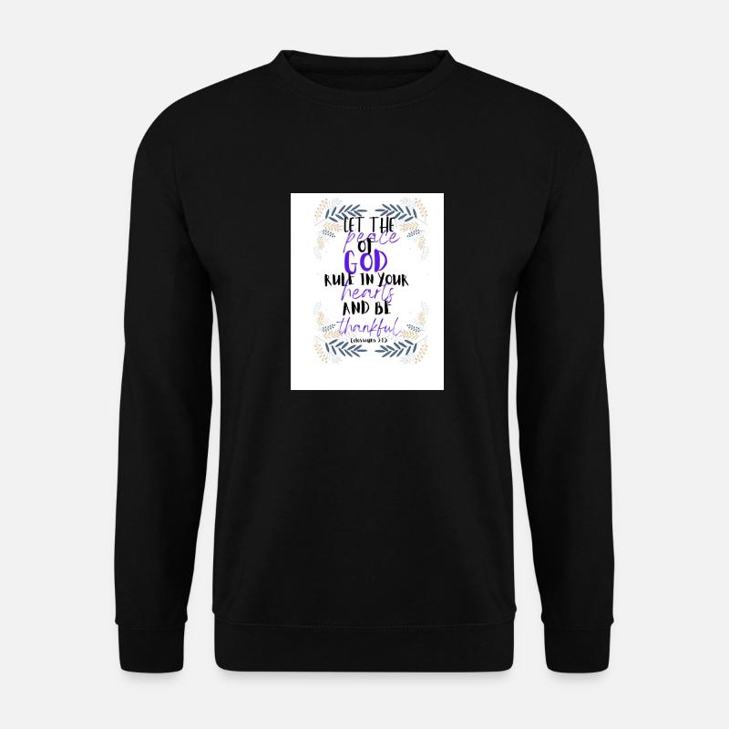 thankful - Unisex Pullover - Schwarz