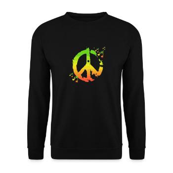 Reggae Peace - Unisex Sweatshirt - black - Front - Alina (178cm) & Michal (187cm)