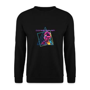 Déchiffreur de code - Sweat-shirt Unisexe - noir - Devant - Alina (178cm) & Michal (187cm)