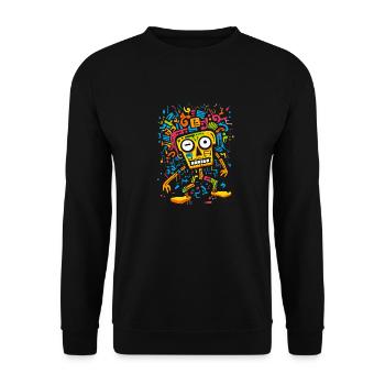 Skate & Rattle: Skeleton’s Street Style Tee - Sweat-shirt Unisexe - noir - Devant - Alina (178cm) & Michal (187cm)