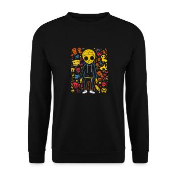 Mummy's Colorful Stride - Unisex Sweatshirt - black - Front - Alina (178cm) & Michal (187cm)