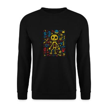 Skeleton's Groovy Jive - Unisex Sweatshirt - black - Front - Alina (178cm) & Michal (187cm)