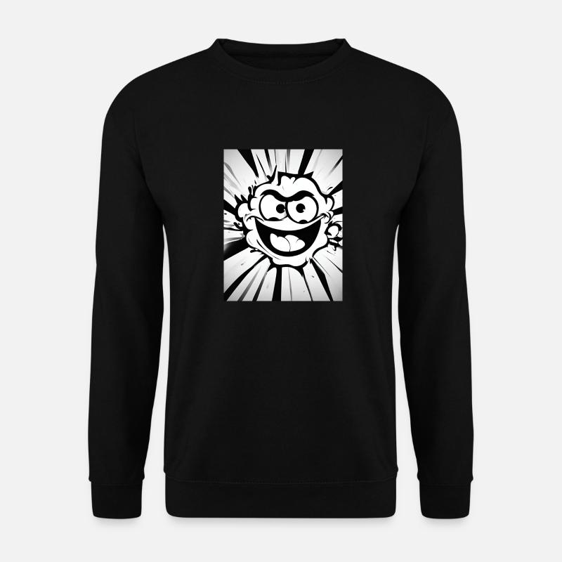 crazy smile - Unisex Pullover - Schwarz