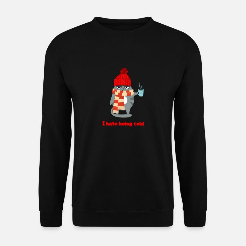 Die Katze friert - Unisex Pullover - Schwarz