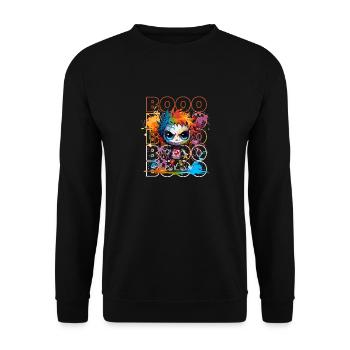 Chibi Dance & Booo! Adorable Skeleton Tee - Unisex Sweatshirt - black - Front - Alina (178cm) & Michal (187cm)