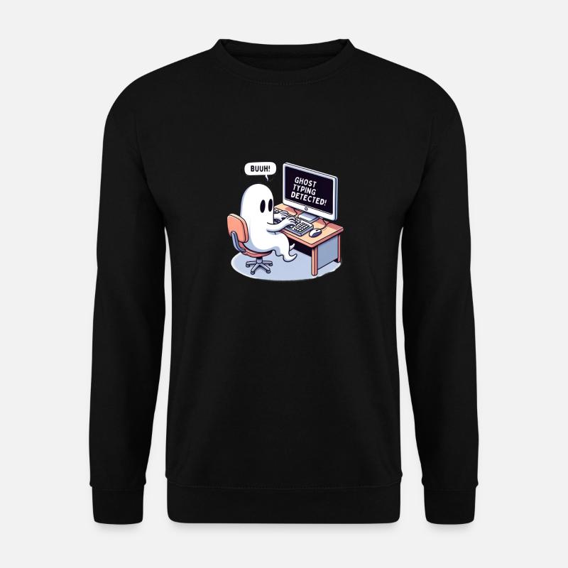 GHOST TYPING DETECTED! - Buuh! - Unisex Pullover - Schwarz