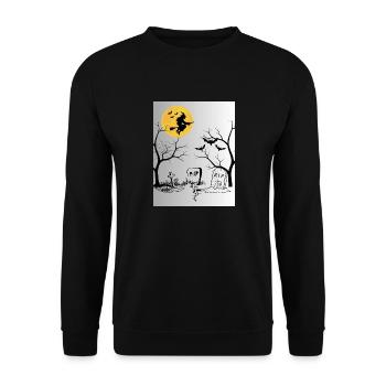 Halloween's Hello Vienna - Unisex Sweatshirt - black - Front - Alina (178cm) & Michal (187cm)