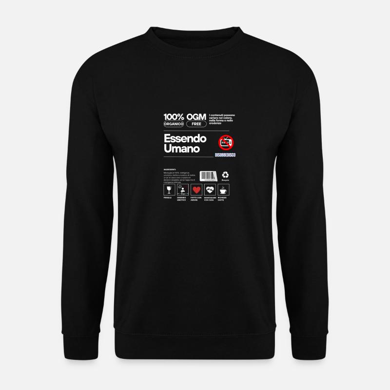 ICH BIN UNGEHORSAM - ICH BIN EIN MENSCH - Unisex Pullover - Schwarz