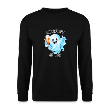 À court de huées à Halloween - Sweat-shirt Unisexe - noir - Devant - Alina (178cm) & Michal (187cm)