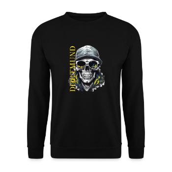 Dortmund T-Shirt Dortmunder Bekleidung - Unisex Pullover - Schwarz - Vorne - Alina (178cm) & Michal (187cm)