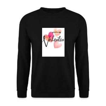 Valentin - Unisex Pullover - Schwarz - Vorne - Alina (178cm) & Michal (187cm)