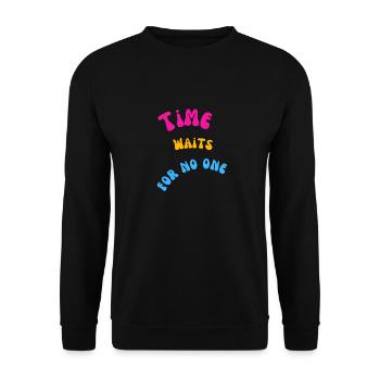 Time - Unisex Sweatshirt - black - Front - Alina (178cm) & Michal (187cm)