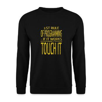 pc computer science funny sayings cool gift jokes - Unisex Pullover - Schwarz - Vorne - Alina (178cm) & Michal (187cm)
