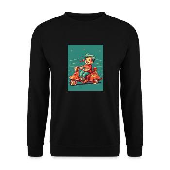 Poster of a vintage toy - Unisex Sweatshirt - black - Front - Alina (178cm) & Michal (187cm)
