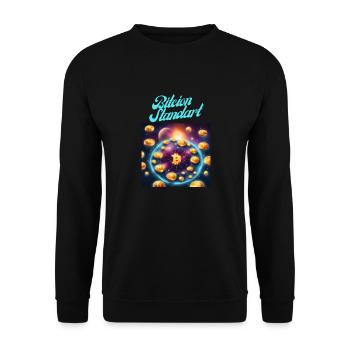 Bitcoin Standard - Unisex Pullover - Schwarz - Vorne - Alina (178cm) & Michal (187cm)