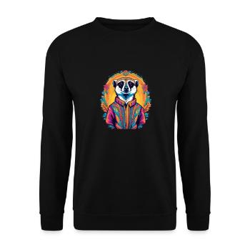 Erdmännchen - Unisex Pullover - Schwarz - Vorne - Alina (178cm) & Michal (187cm)