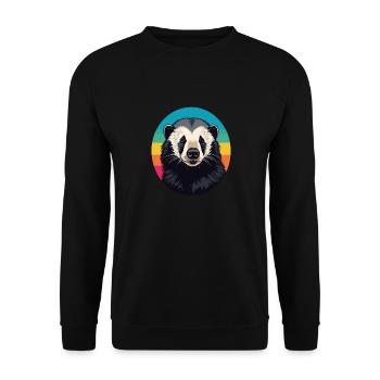 Honey Badger - Unisex Sweatshirt - black - Front - Alina (178cm) & Michal (187cm)