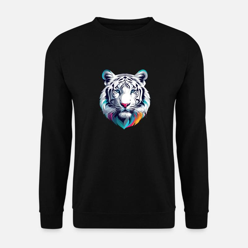Weißer Tiger - Unisex Pullover - Schwarz