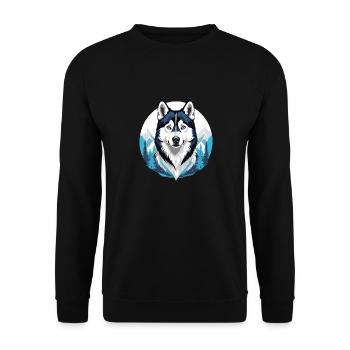 Husky sibérien - Sweat-shirt Unisexe - noir - Devant - Alina (178cm) & Michal (187cm)
