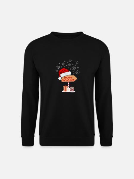 Sweet sign "Happy Christmas" - Unisex Sweatshirt - black