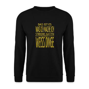 säugetier lustig tier geburtstagsgeschenk - Unisex Pullover - Schwarz - Vorne - Alina (178cm) & Michal (187cm)